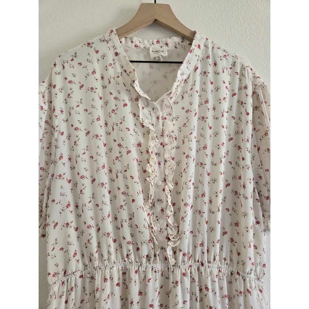 Hayden LA 2XL White Floral Maxi Dress Cottage Prairie Modest Farmcore Country - Picture 6 of 11